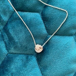 Tiffany love knot necklace